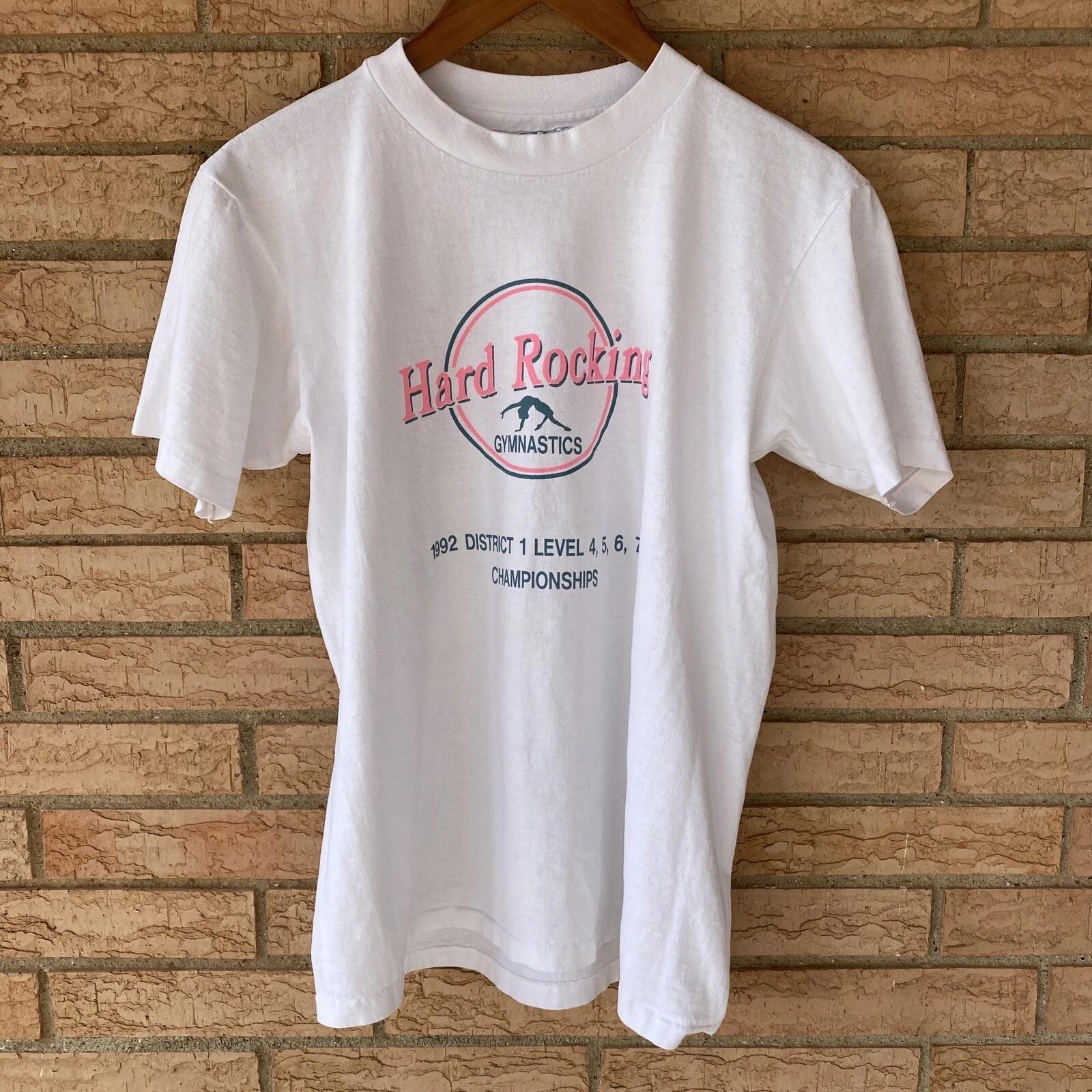 

1992 Hard Rocking Gymnastics Championships single stitch t-shirt size Medium VTG L