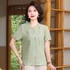 2026 New Plus Size Chinese Style Short Sleeve Two-Piece Summer Suit for Middle-aged & Elderly Women