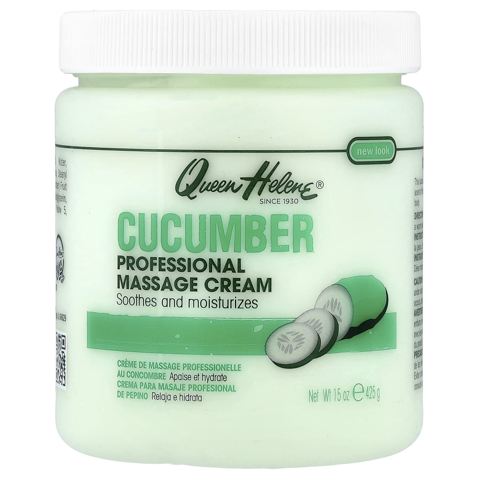 Queen Helene Professional Massage Cream, Cucumber, 425g (15oz)