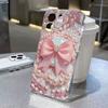 Transparent Pink Bow Pattern Silicone Phone Case For iPhone 16 17 Pro Max 15 14 13 12 11 Pro Max 16E X XS XR 7 8 Plus Soft Cover
