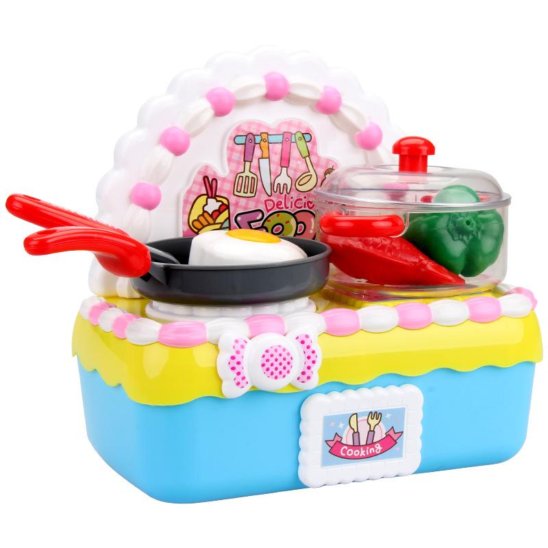 

Пятизвездочная детская волшебная кухонная игрушка, игровой костюм для дома, имитация плиты, готовка, приготовление пищи для мальчиков и девочек, ребенок жёлтый/синий