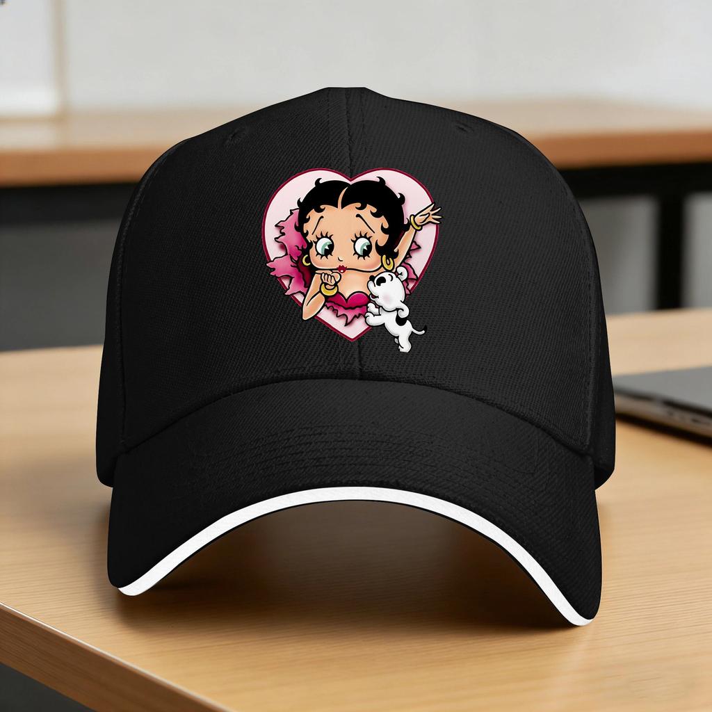 Bettys Boop Sun Baseball Cap Spring Women Unisex  Design Trucker Hat Hot Sale Vintage Outdoor Gym Baseball Caps