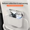 New Multifunctional Car Trash Can with Lid Button Hanging Storage Bin for Wet and Dry Use Car Interior Accessories Organizer Box
