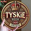 Vintage Metal Poster Set 4 Beer Signs 20x20 cm Aluminum Retro Tin Sign for Bar Wall Decor