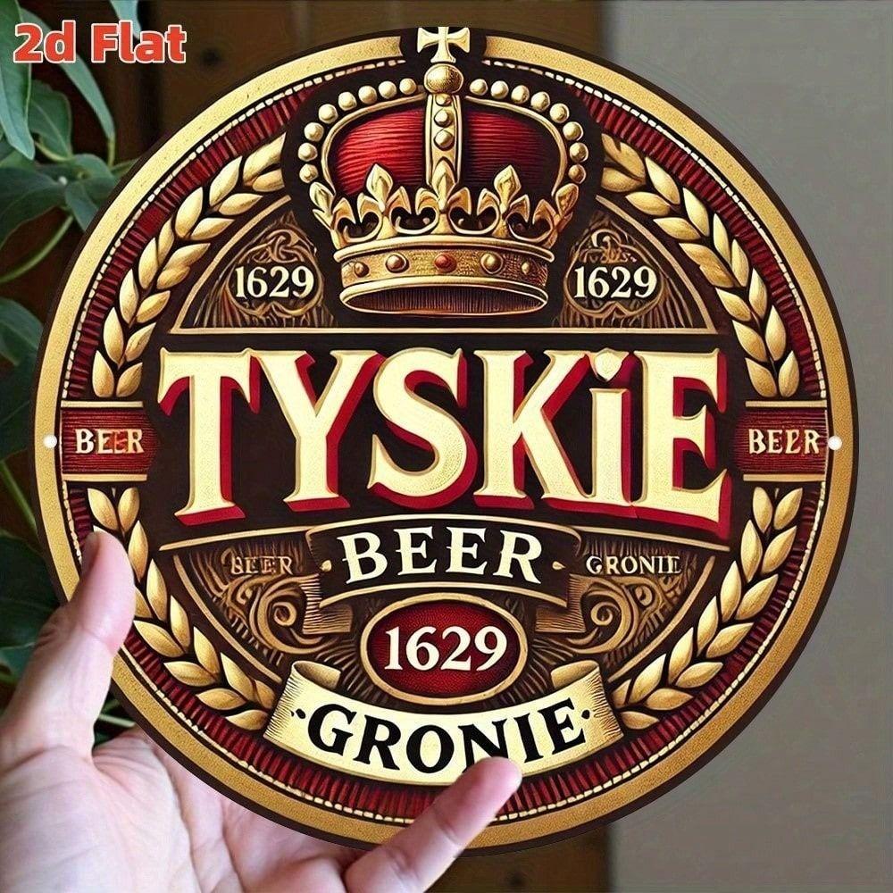 Vintage Metal Poster Set 4 Beer Signs 20x20 cm Aluminum Retro Tin Sign for Bar Wall Decor