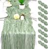 8Pcs Cheesecloth Table Runner, Boho Gauze Cheese Cloth Table Runners for Wedding Party Baby Bridal Shower Banquet Home Decor