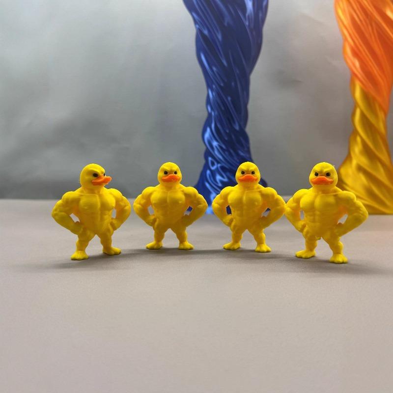 Duck Statue 3D Printed Muscle - Novel Home Living Room Desktop Decoration, Ideal Christmas Halloween Gift for Muscular Men