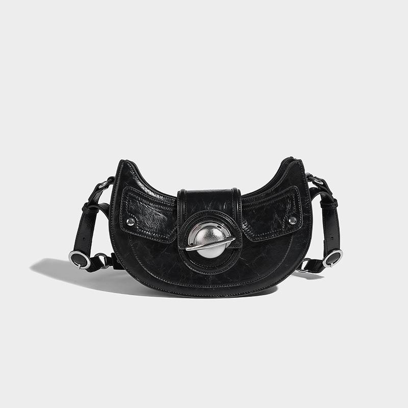 

Millennium wind autumn and winter 2024 sweet and cool Spice girl wind messenger bag women s senior sense niche design gradual change dumpling bag чёрный