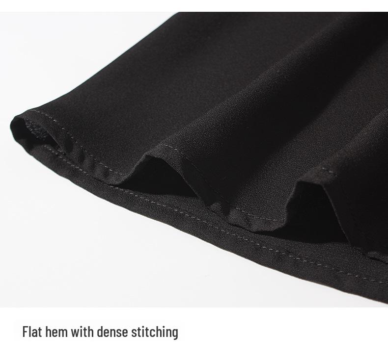 Aiyimaiyi 2023 Summer Chiffon Short-Sleeve Women's Slim Fit Belly-Covering Top