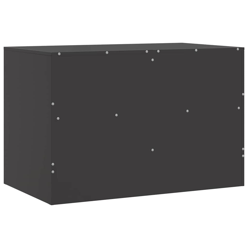 TV Cabinets 2 pcs Black 67 x 39 x 44 cm Steel