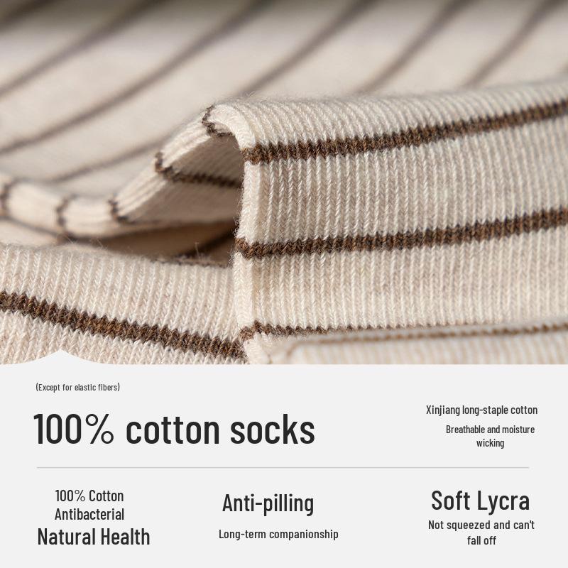 Women's 100% Cotton Mid-Calf Seamless Scrunch Socks - New Autumn/Winter Collection
