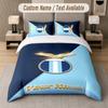 Juego de Ropa de Cama con Diseño del Lazio FC Texto Personalizado 1 Funda Nórdica y 2 Fundas de Almohada