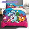 Happy Rabbit  Pattern Bedding Quilt Set  Home Decoration  Gift (1 * Duvet Cover + 2 * Pillowcase  Without Core)