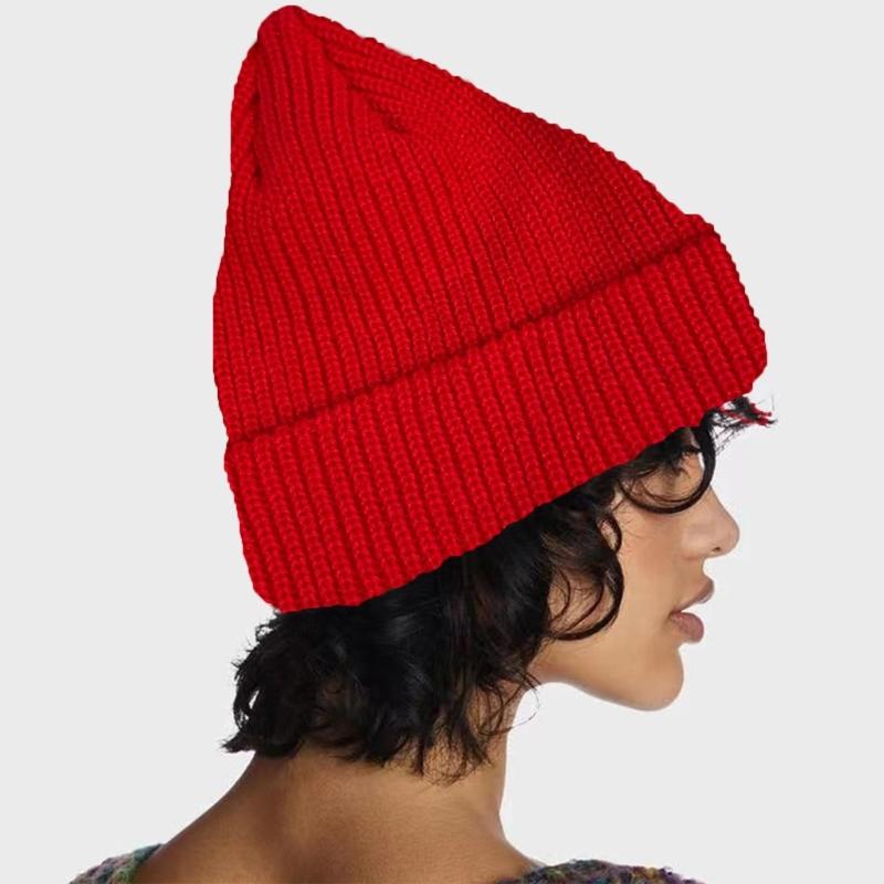 Elastic Windproof Beanies Knitted Solid Color Hat for Women Men Keep Ear Warm Hat Cold Weather Skiing Cycling Supplies