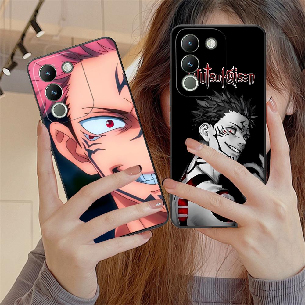 Jujutsu Kaisen Sukuna Mobile Phone Case for VIVO V60 V50 V40 V30 V29 V27 V25 V23 Pro Lite 5G Colorful Printing Cover Smartphone
