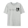 Heart Beat Tshirts For Unisex Custom Thanksgiving Day Tops T Shirt Family Clothing Shirt Round Neck Pure Cotton