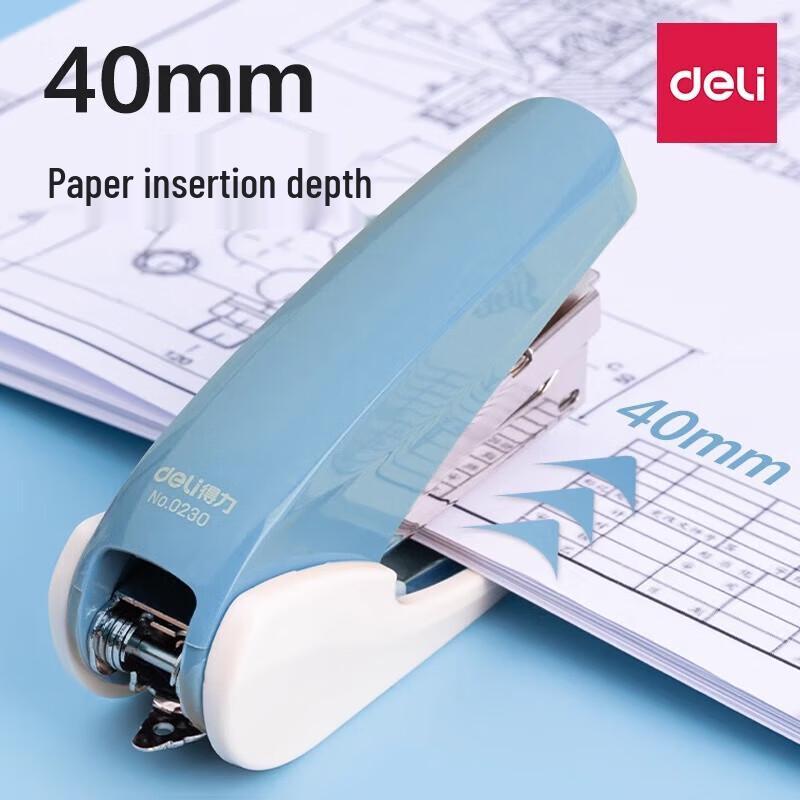 Deli 0367 Compact Effort-Saving Stapler (2-Pack)