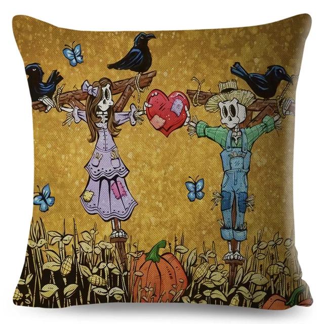 

Подушка с музыкальным черепом, наволочка для автомобиля, спальни, гостиной, дивана, дома, мексиканское украшение ко Дню мертвых 40x40cm