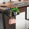 Metal Clip Under Desk Headphone Hanger Anti-Spill Earphone Storage Rack  Desktop Organizer