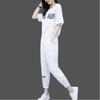 Summer Casual Sports Suit for Women, Loose Korean Style Short-sleeved Fashionable Two-piece Trousers