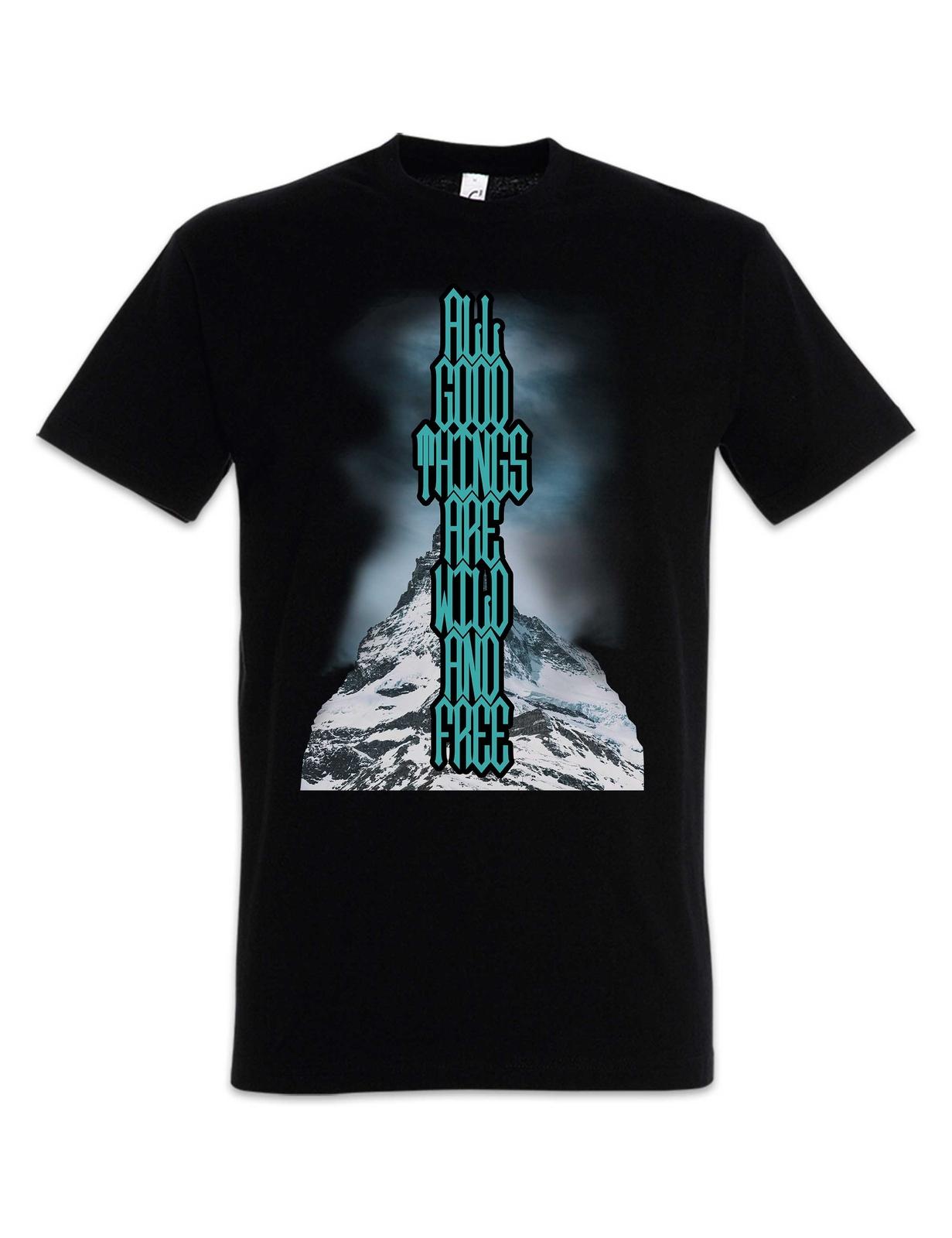 All Good Things Are Wild And Free T-Shirt Bonfire Campfire Environment Camping L
