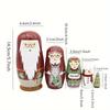 1 Set Fröhlicher Weihnachtsmann Matrjoschka Set: Festliche Weihnachtsdekorationen für Haus und Garten