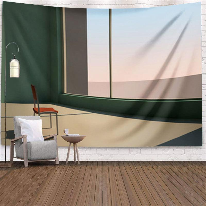 Tapestry Living Room Background Mural Beach Mat Home Decoration Simple and Fresh Character Wall Hanging