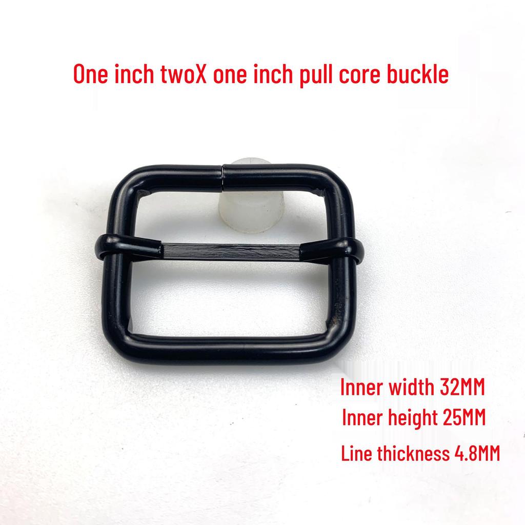 Electroplated 4.8MM Black Iron Ladder Buckle for Backpack Accessories