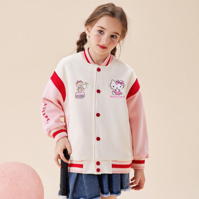 2024 Spring New Children's Clothing Girls' Baseball Jacket Korean Style Long Sleeve Top