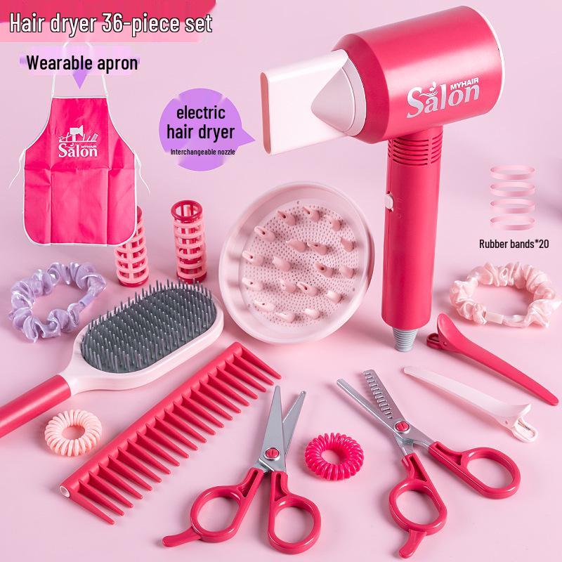 Children's Hair Salon Playset: Hairdryer, Wash & Cut Accessories for Kids