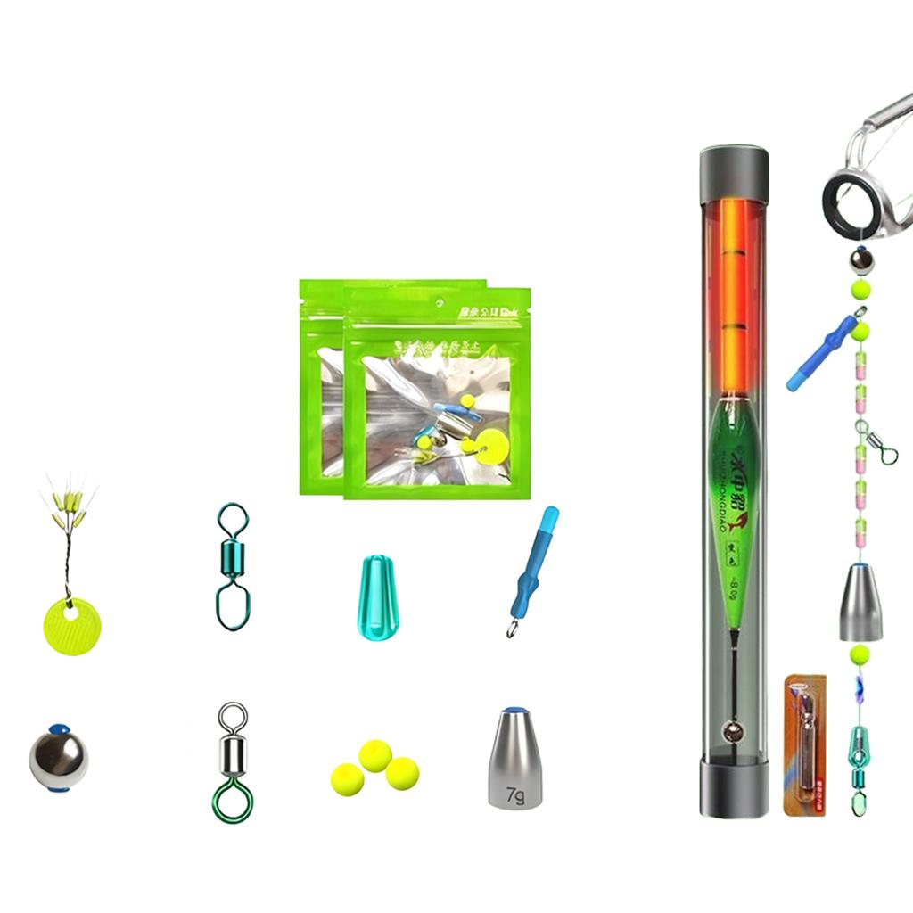 Electronic Auto Bottom Finding Fishing Float LED Color Changing Slip Bobber Set for Lure Rock Fishing Bite Indicator