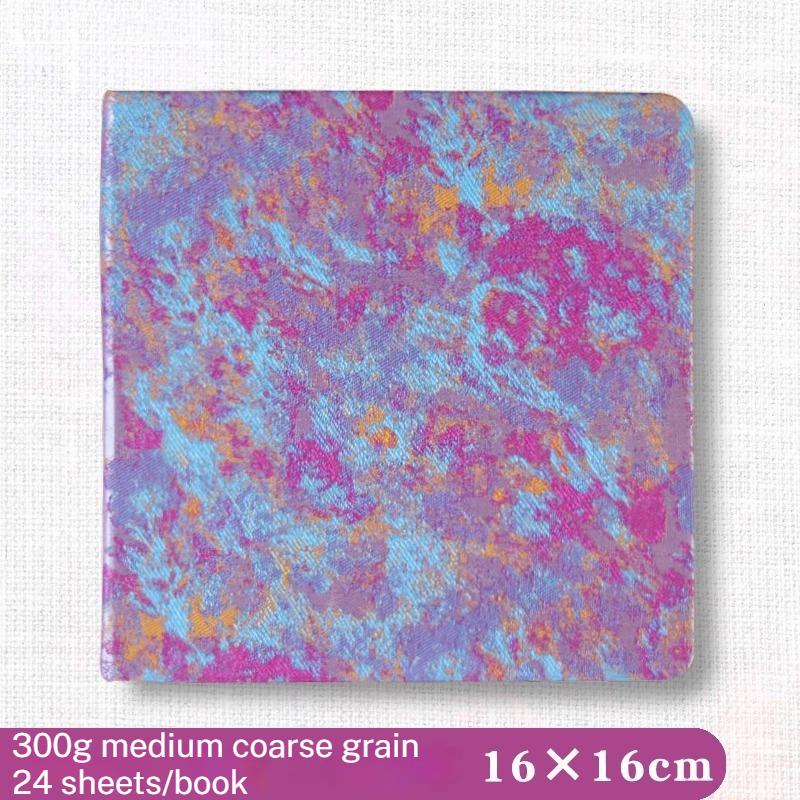 POTENTATE Papel Cuadrado para Acuarela 100% Algodón Bloc 12x12cm/16x16cm 24 Hojas 300g (140 libras) Papel de Dibujo y Pintura Artística Cuaderno de Bocetos