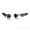 Stainless Steel Unisex Stud Earrings Punk Gothic Hip Hop Style Phillips Screw Pin Hoop Drop Dangle Earring Set