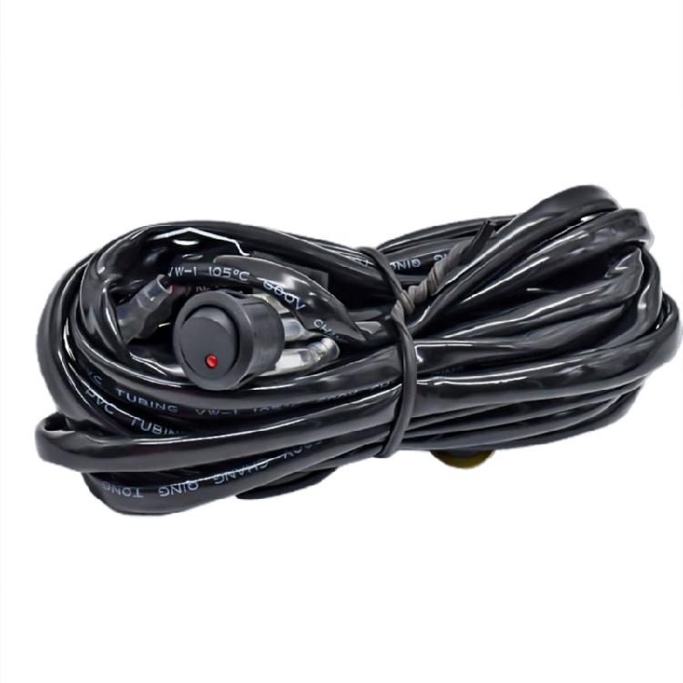 

Motorcycle Fog Light Wiring Harness Lamp Headlamp Switch Wire Cable with 2 Plugs