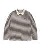 LMR Multi-Stripe Collared Long Sleeve T-Shirt Grey