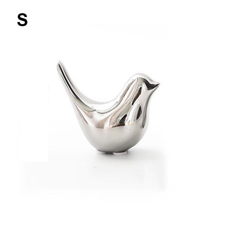 Silberne Keramik-Vogel-Ornamente, luxuriöser, einfacher Keramik-Vogel, goldene Keramik-Vogelfiguren