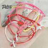 Braided Rope Wristband 2 Pcs Breast Cancer Awareness Bracelets, Adjustable String Comfortable Daily Wear Jewelry Bracelets with Ribbon Charm,