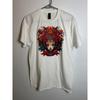 Colorful Ornate Goddess Floral Portrait Graphic T-Shirt White Size M NEW