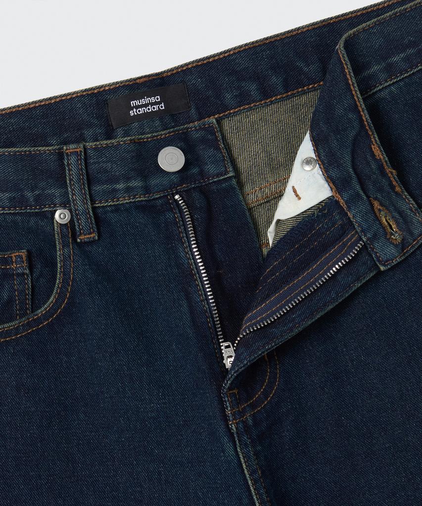 MUSINSA STANDARD Wide Denim Pants [Dark Blue]