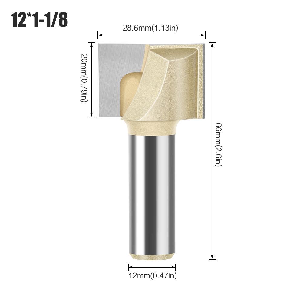 Professional Grade 6 Handle 12 Handle Bottom Cleaning Knife Slotting Knife Flat Bottom Cutter Milling Bottom Engraving Machine Carbide Woodworking