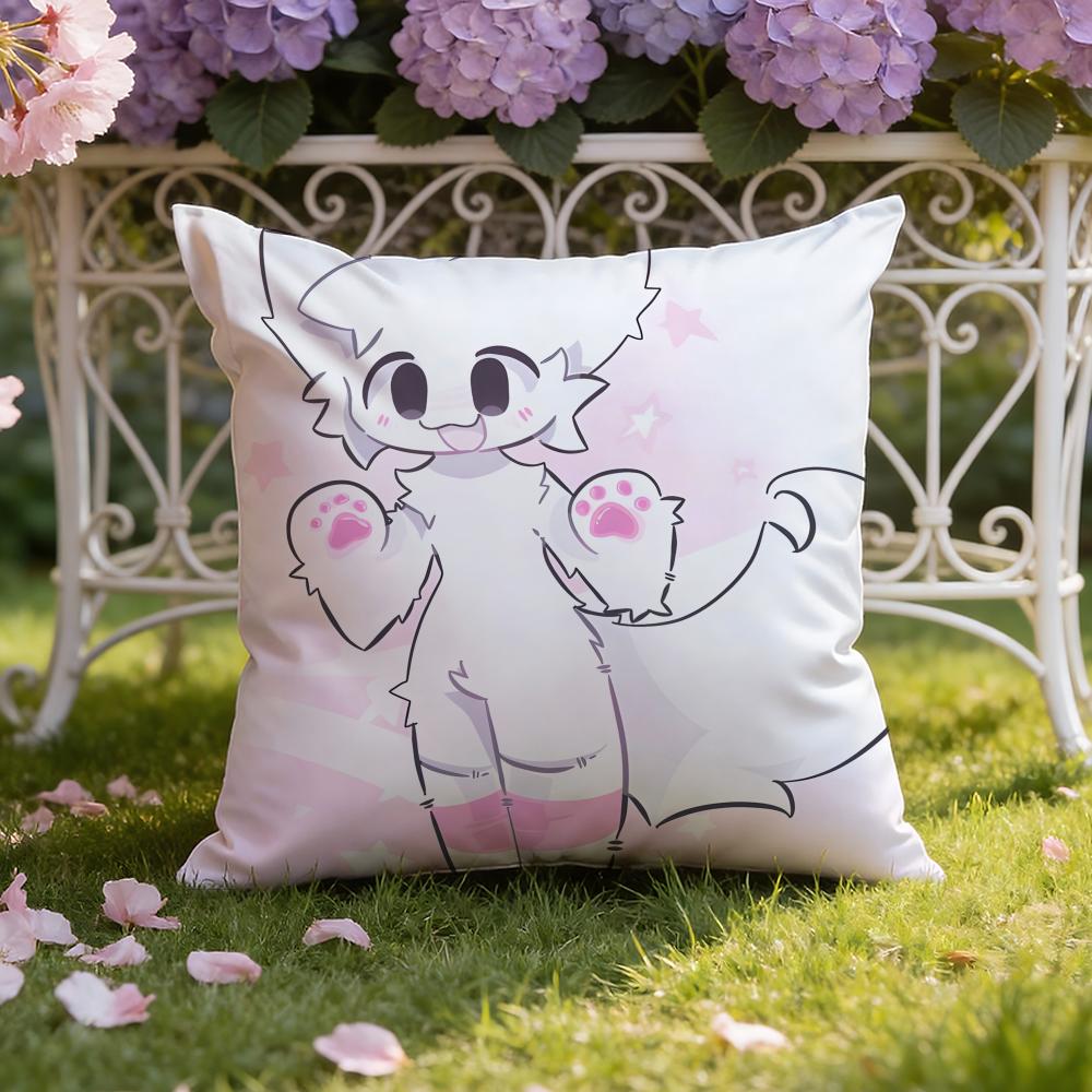 Cartoon F-Furry F-fandom Cushion Cover Home & Car Dual-Scene Pillow Cover: Reversible for Premium Comfort