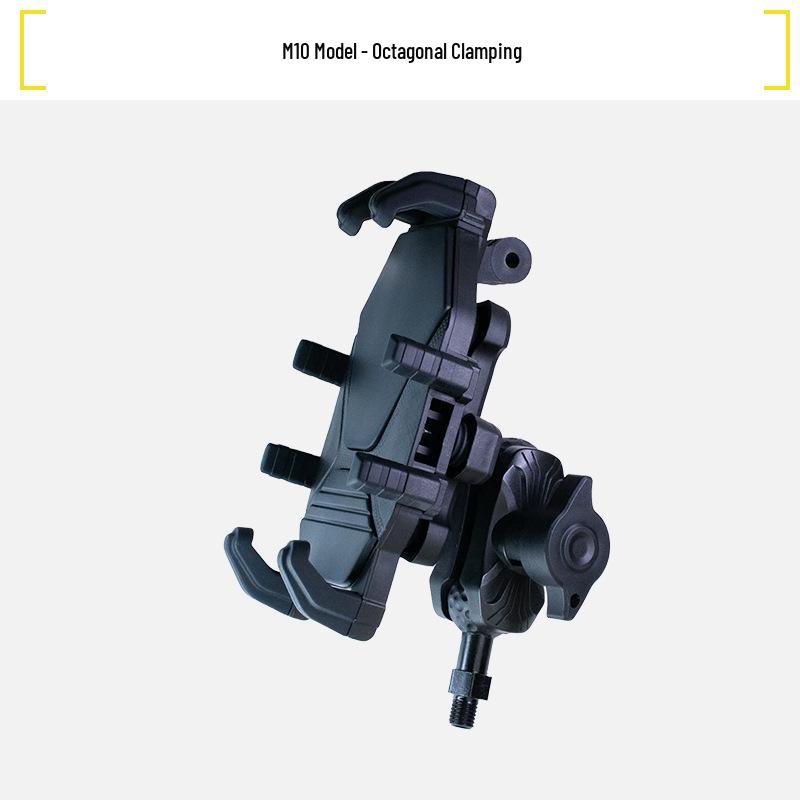 Shockproof Motorcycle Phone Holder with Anti-theft and Charging Features