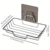Wall Mounted Soap Holder Stainless Steel Soap Sponge Dish Bathroom Accessories Soap Dishes Self Adhesive