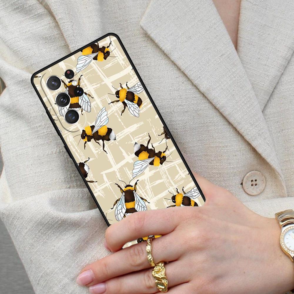 Bee Art Cell Phone Case for Samsung Galaxy S26 Ultra S25 S24 S23 S22 S21 S20 Note10 Cover