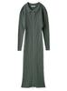 Snidel Sustaina Front Zip Knit Dress SWNO235065 GRN Women's