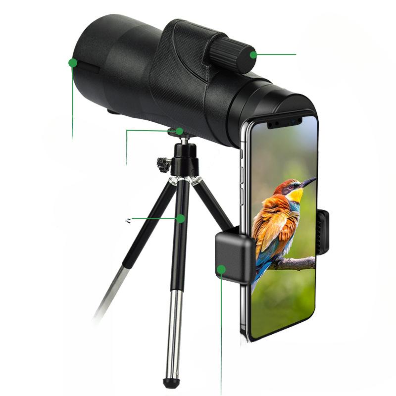 New Private-mode Monocular Telescope with 12×50 Large Objective Lens and High Magnification HD Concert Outdoor Travel Glasses
