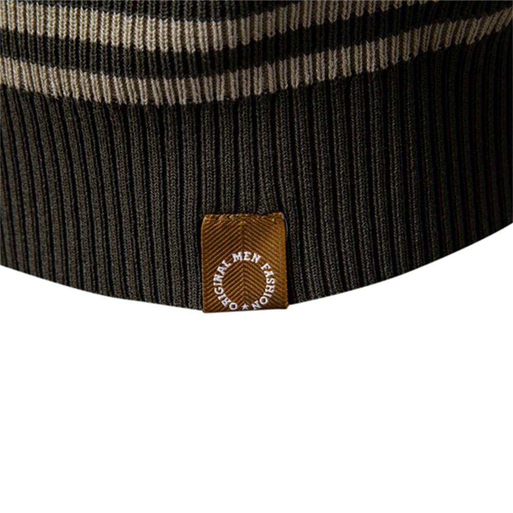 AIOPESON Men Knitted Strip Polo Shirt V Neck Short Sleeve Summer Knitwear Breathable Top Polo Men