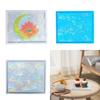 Holographic Coaster Resin Molds Moon Flower Silicone Mold Epoxy Resin Molds Rectangle Tray Mould DIY Jewelry Holder Decor