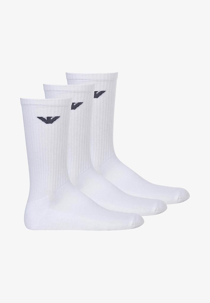 Emporio Armani Calza Tennis Spugna 3-Pack Socks Set White [303133 CC300 00010]