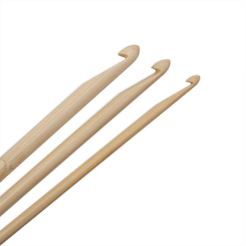 Double End Crochet Bamboo Tunisian Crochet Hooks Knitting Needles Set Ergonomic Weave Craft Rochet Hook For Household DIY Lovers